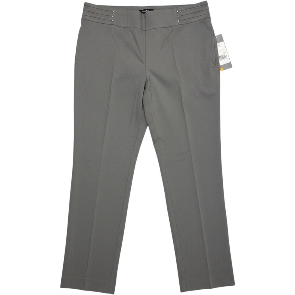 JM Collection Woman Slim Leg Tummy Control Pants Hazy Taupe Casual Work 18W NWT